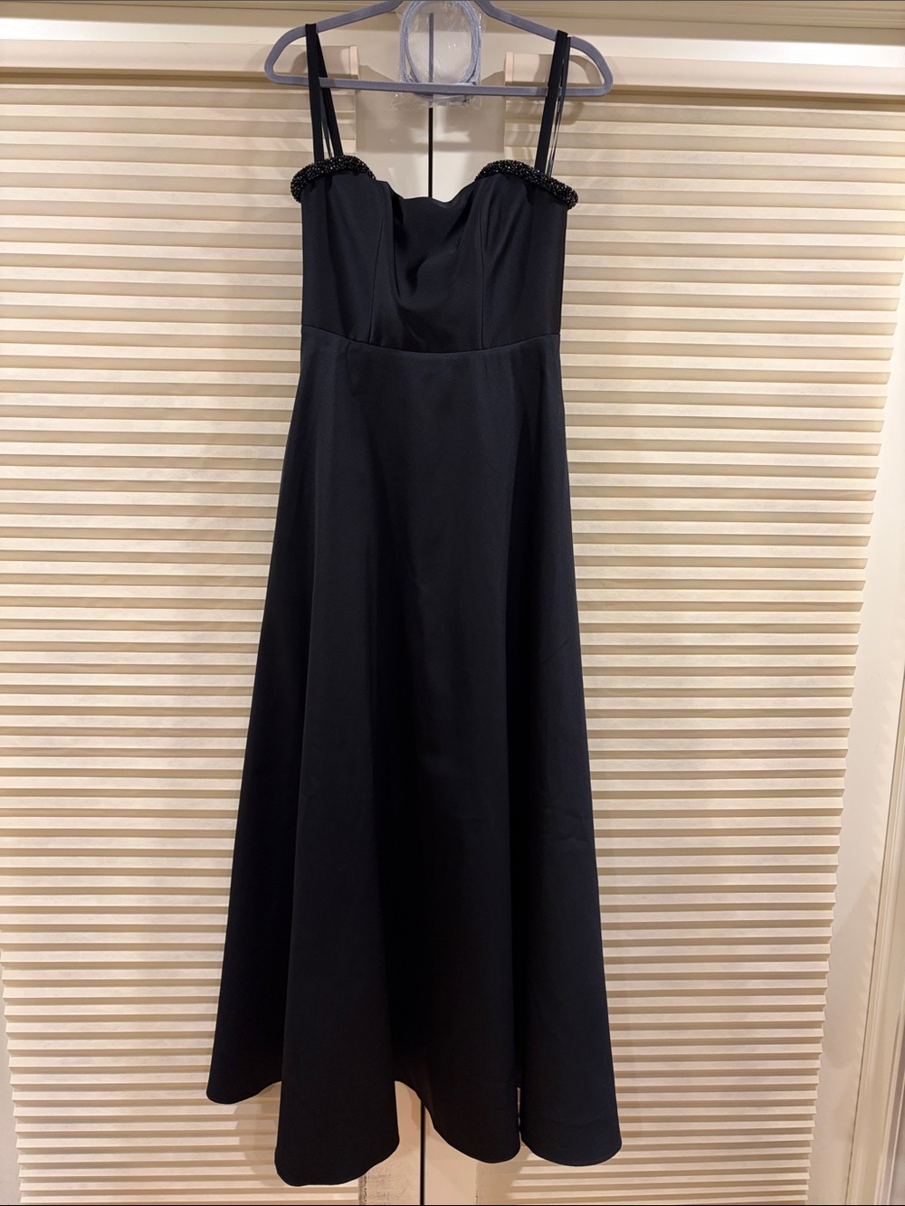 NWOT Roland Mouret Black Maxi Strappy Dress with Crystal, Size US 6